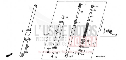 GABEL, VORNE XL125V8 de 2008